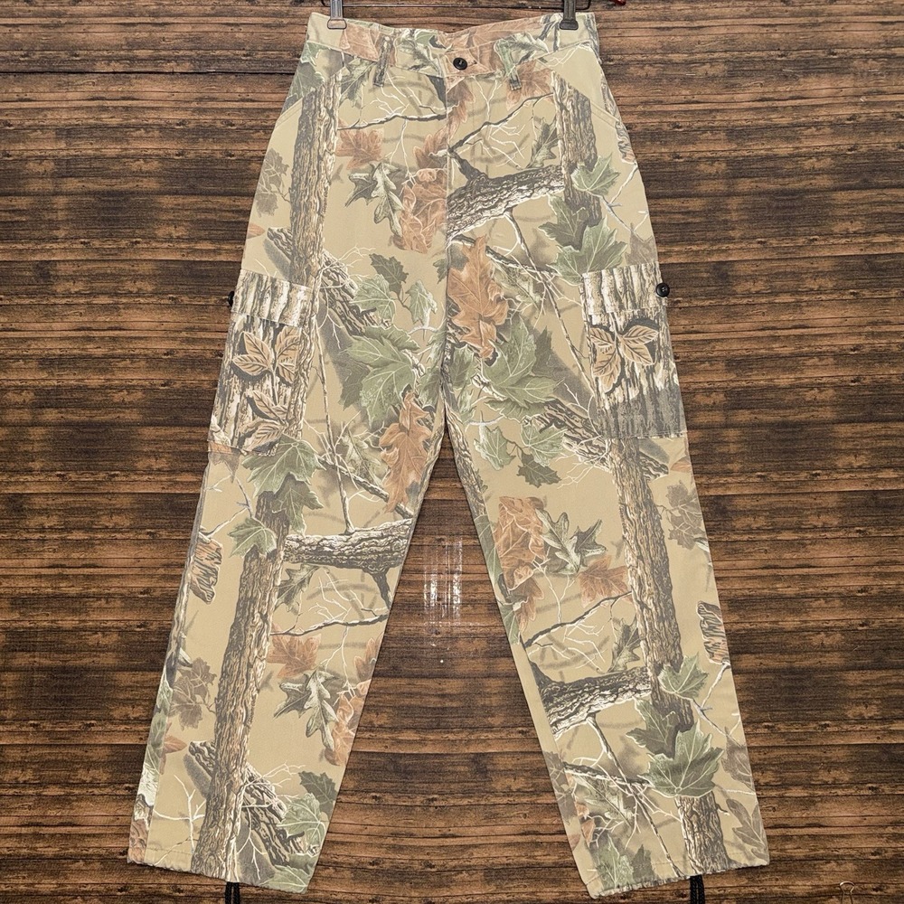 VTG Liberty Realtree Hardwoods Camo Hunting Pants Size 10 Regular Cargo